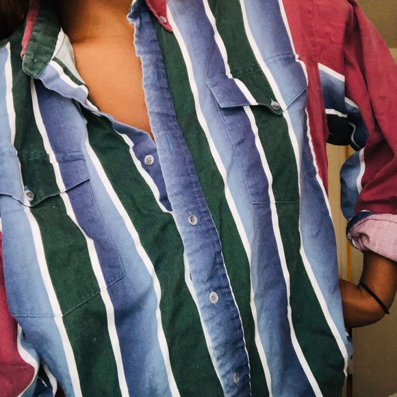 Colorful striped button down - Picture 3 of 4